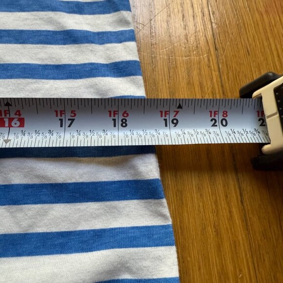 Vineyard Vines Size XS Blue & White Striped Scarf Print T-Shirt Mini Dress - Picture 11 of 16